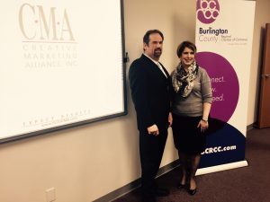 Kenneth Hitchner, public relations and social media director at CMA and Kristi Howell, BCRCC president. CMA recently rebranded the BCRCC.